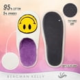 thumbnail image 6 of Slippers for Women, Fuzzy House Shoes, Smiley Face & Heart Eyes by Bergman Kelly, 6 of 12