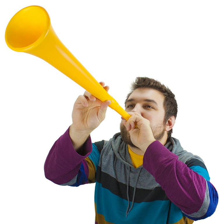 Brybelly Holdings 26 in. Plastic Vuvuzela Stadium Horn, Collapses to 14 in.  - Blue