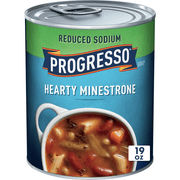 Progresso Reduced Sodium Soup, Hearty Minestrone, 19 oz