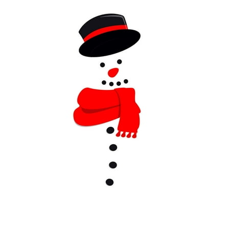 

Haykey Wall Decor Christmas Snowman Expression Magnetic Refrigerator Sticker