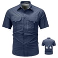 thumbnail image 2 of Mens Button Up Shirts Short Sleeve Summer Shirts Casual Beach Vacation Tops, 2 of 8