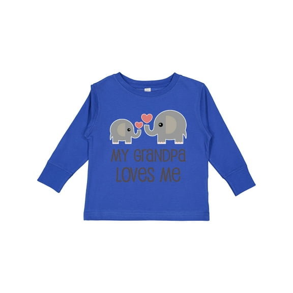 Inktastic My Grandpa Loves Me Boys or Girls Long Sleeve Toddler T-Shirt