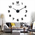 thumbnail image 1 of Reloj de pared grande moderno DIY, reloj de pared silencioso de metal con adhesivo de espejo 3D, reloj de pared de metal moderno para decoración del hogar y la oficina., 1 of 5