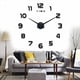 thumbnail image 1 of Reloj de pared grande moderno DIY, reloj de pared silencioso de metal con adhesivo de espejo 3D, reloj de pared de metal moderno para decoración del hogar y la oficina., 1 of 5