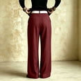 thumbnail image 2 of ClodeEU Women's High Waisted Draped Pleated Wide Leg Dress Pants,Slimming Casual Work Trousers ,Women's Plus L, 2 of 8