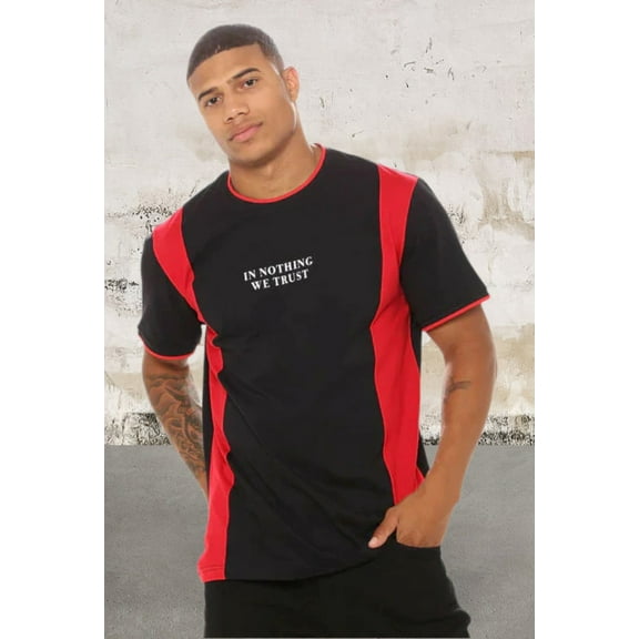 Men Colorblock Short Sleeve top