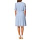 thumbnail image 3 of Vestido de mujer estilo CHIC INSPIRE de gasa con estrellas metálicas, mangas fruncidas, escote en V y corte A, color azul, 3 of 6