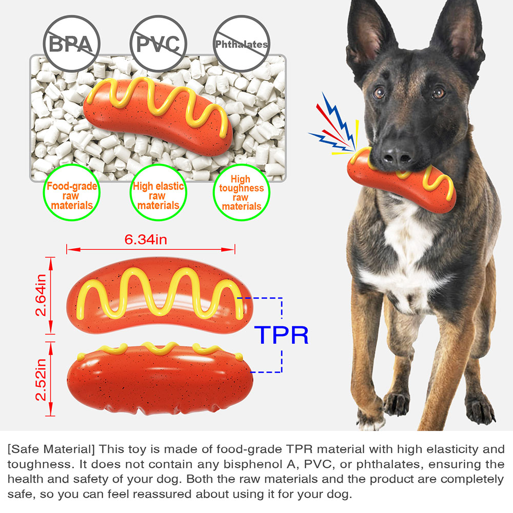 Pets Toys for Aggressive Chewers,Durable Indestructible Dog Chew Toys,Hot Dog Teeth Cleaning Toys for Small,Medium,Large Breed Dogs ,Hard Rubber Dog Toys