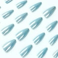 thumbnail image 5 of 24pcs Detachable Fake Nials Pink Press on Nails Cat Eye Long Almond Glitter False Nails French JP2123, 5 of 7