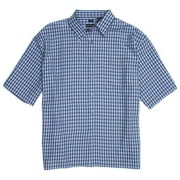 Big Men's Sueded Modern Plaid Shirt