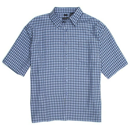 Big Men's Sueded Modern Plaid Shirt