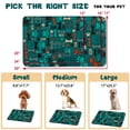 thumbnail image 5 of Alfombrillas para cuencos de agua y comida para perros - Manteles individuales absorbentes impermeables para alimentación de mascotas para pisos - Verde 24 * 32 pulgadas, 5 of 5