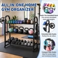 thumbnail image 4 of Gijjgole 3 Tier Adjustable Dumbbell Rack-Heavy-Duty 450LB Capacity Weight Storage Stand for Dumbbells, Space-Saving Weight Rack for Home Gym Organizer (Rack Only), 4 of 7