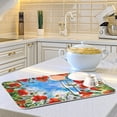 thumbnail image 6 of FREEAMG Microfiber Dish Drying Mat Absorbent Dish Draining Mat Large Size 18 x 24 Dishes Drainer Mat for Countertop Dish Drying Pads XXL Size Red Flowers Poppies Blue Sky, 6 of 7