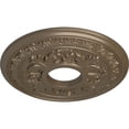 thumbnail image 3 of Ekena Millwork 15 3/8"OD x 4 1/4"ID x 1 1/2"P Baltimore Ceiling Medallion (Fits Canopies up to 5 1/2"), Hand-Painted Warm Silver, 3 of 6