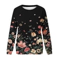 thumbnail image 4 of Jamicy Chandails en Molleton d'Automne pour Femmes 2025 Nouvelle Mode Chemises à Manches Longues pour Femmes Mode Chemises à Manches Longues Col Rond Basique Tee Tri Confortable Hauts Imprimés Blouse, 4 of 4