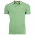 thumbnail image 1 of U.S. POLO ASSN. Polo para hombre - Piqué cardado, logotipo bordado, algodón Verde L (Large), 1 of 3