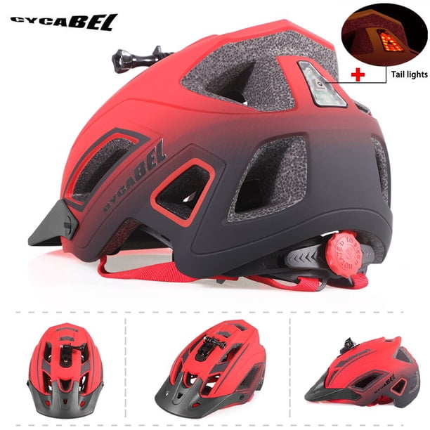 CYCABEL-casco de seguridad ultraligero para bicicleta de montaña y carretera, con luz Led, 16 agujeros Fivean Cascos de ciclismo