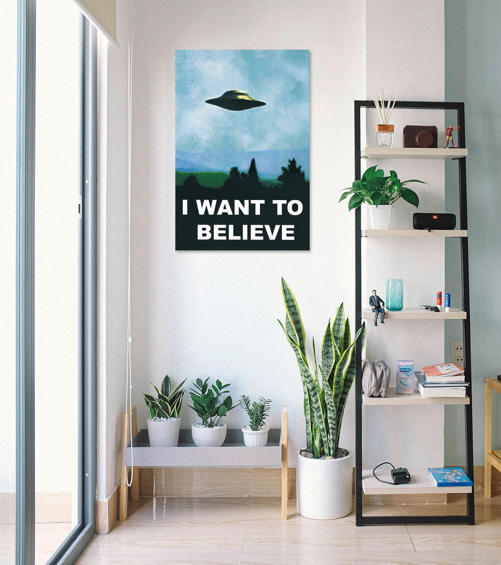 G-250 I Want To Believe The X Files TV Series UFO Fabric Poster 18 24x36 27x40 