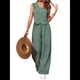 thumbnail image 2 of Conjuntos de 2 Piezas para Mujer: Chaleco de , Conjuntos Casuales Elegantes, Pantalones de Pierna , Trajes. Verde L, 2 of 7