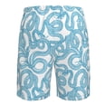 thumbnail image 6 of Kdxio Blue Snake Pattern Mens Casual Shorts - Drawstring Summer Beach Sports Shorts for Men, 6 of 9
