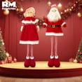 thumbnail image 4 of Set de Muñecos Santa y Sra.Claus Decoración De Pie Retráctil, 4 of 9
