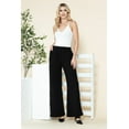 thumbnail image 3 of Pastel by Vivienne Women's High Waist Wide Leg Rib Lightweight Sweater Pants Black X-Large, 3 of 5