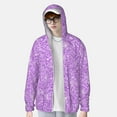 thumbnail image 2 of Kdxio Lilac Glittering Print Women Men Sun Protection UPF 50+ Jackets Zip Up Long Sleeve Hoodie Hiking Lightweight with Pockets, 2 of 7