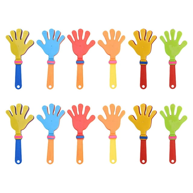 WORGEOUS 12 Uds. De palmadas de mano para fiesta, juguetes para hacer ruido, palmadas de mano, accesorios para animar, palmadas de mano