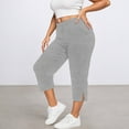 thumbnail image 2 of Women's Plus Size Knit Pants with Pockets Waist Loose Fit Yoga Sweatpants with Pockets Activewear, 2 of 5