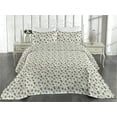 thumbnail image 2 of Ambesonne Tropical Quilted Bedspread Set 3 Pcs, Summer Themed Pattern Palm, Twin, Dark Mustard Army Green, 2 of 4