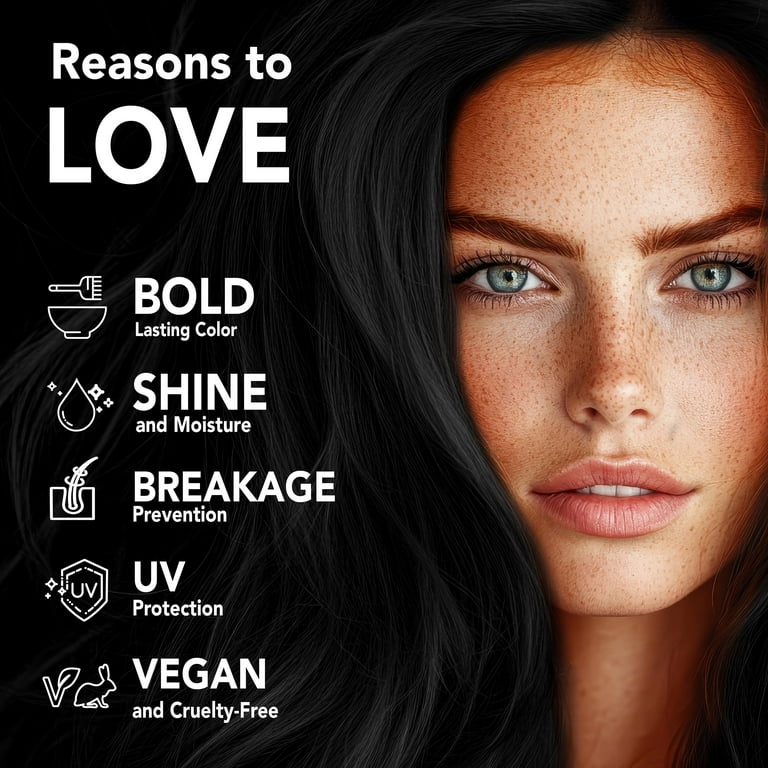 Splat Midnight Onyx Kit, Semi-Permanent Black Hair Dye - No Bleach