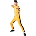 thumbnail image 6 of Underwraps Bruce Lee Yellow Adult Costume Jumpsuit | SM/MD Male, 6 of 7