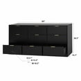 thumbnail image 5 of Dtwnek Modern Wood Storage Cabinet with Handle, 9 Drawer Dresser for Bedroom, Living Room, Hallway, Black, 5 of 9