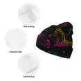 thumbnail image 3 of Susaid Butterfly Print Winter Beanie for Men Women, Lined Beanie Soft Warm Knit Hat Ski Cuffed Cap, 3 of 6