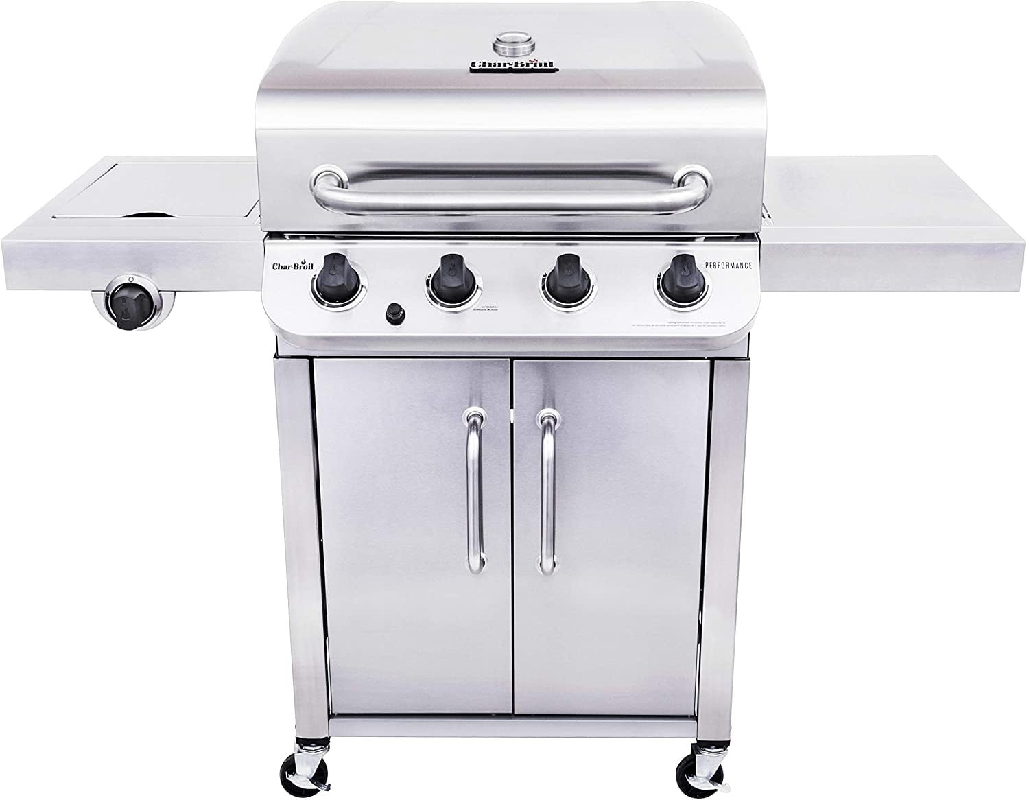 Char-Broil 463375919 Performance Stainless Steel 4-Burner Cabinet Style Liquid Propane Gas Grill