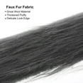 thumbnail image 3 of Unique Bargains Faux Fur Fabric Square, 59x3.5 Inches Furry Fur Patches Plush Rug Dark Grey, 3 of 5