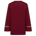 thumbnail image 3 of Aislor Boys Liturgical Praise Dance Pullover Top Choir Gowns Metallic Shiny Tunic Shirt Church Robe Worship Burgundy 12, 3 of 7