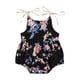 thumbnail image 1 of Body De Bebé Canastilla Onesies Para Niños Pequeños Verano Niñas Flores Correas Mono Sin Mangas Ropa Casual Negro Odeerbi LM103-4190, 1 of 9