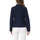 thumbnail image 3 of Blazer de mezclilla INSPIRE CHIC para mujer, con frente abierto, cuello de pie, chaqueta de jeans, talla XL, azul oscuro, 3 of 6