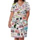 thumbnail image 2 of Vestido de cóctel con bolsillo suelto para mujer vestidos largos elegantes y bonitos logotipos musicales, 2 of 6
