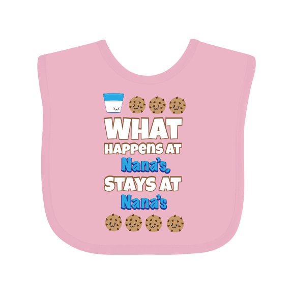 Inktastic What Happens at Nana's Boys or Girls Baby Bib