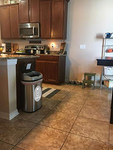 Kitchen & Office 9 Pack Recycle Trash & Compost Logo Stickers Containers and Bins Home Organize & Coordinate Garbage Waste from Recycling Indoor & Outdoor for Metal or Plastic Garbage cans