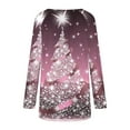 thumbnail image 4 of Levmjia Women's Long Sleeves Shirts Plus Size Stylish Christmas Tree Trendy Print Loose Crew Neck Tops Long Sleeves for Women, 4 of 5