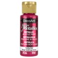 thumbnail image 2 of DecoArt Dazzling Metallics Acrylic Color, 2 oz., Festive Red, 2 of 9