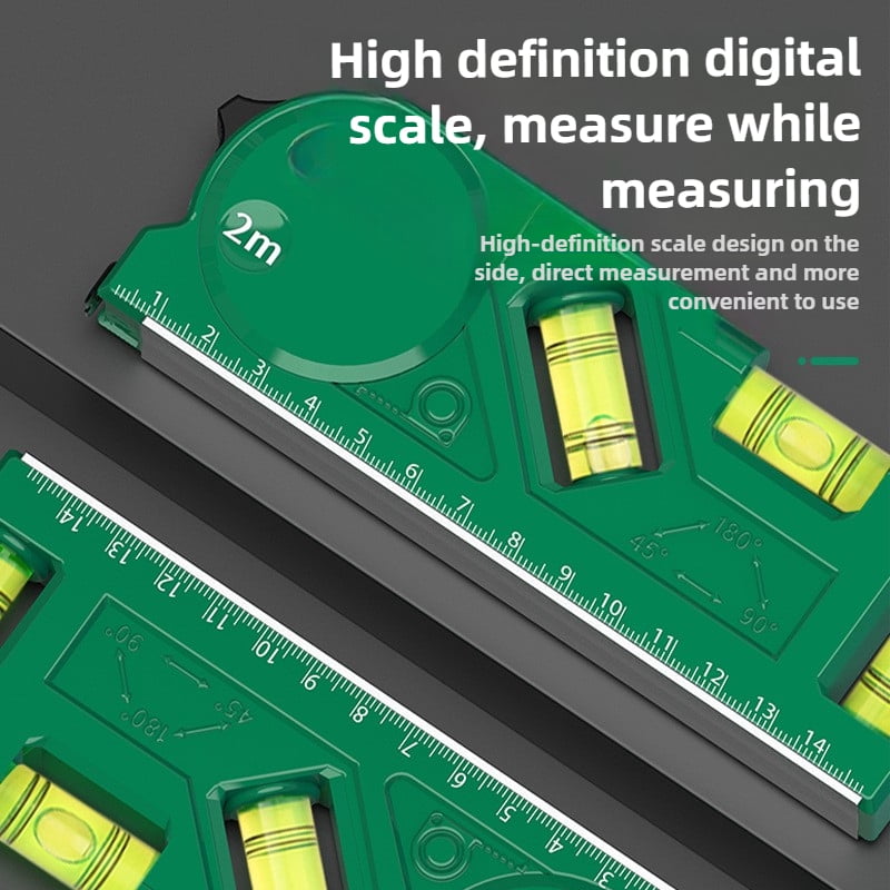 Mini Level Gauge 3 In 1 Vertical/horizontal/45 °   Measure High-Precision Level Ruler Home Portable Magnetic Pocket Level Gauge