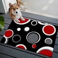 thumbnail image 4 of Rectangle Area Rug 2x3ft,Abstract Red Black Circle Washable Carpet Non-Slip Runner Accent Rugs Indoor Floor Mat for Bedroom Living Room Decor,Color Block on Black, 4 of 9