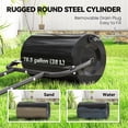thumbnail image 4 of Outsunny 20" Push/Tow Behind Lawn Roller, 11 Gal Water/136 Lb Sand, Black, 4 of 10