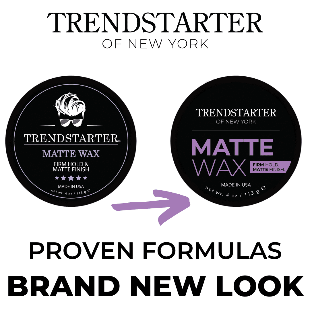 TRENDSTARTER - MATTE WAX, 4oz - Firm Hold - Matte Finish - Water-Based - Signature Fragrance - All-Day Hold - Premium Hair Styling Product - Flake-Free - Easy to Wash Out