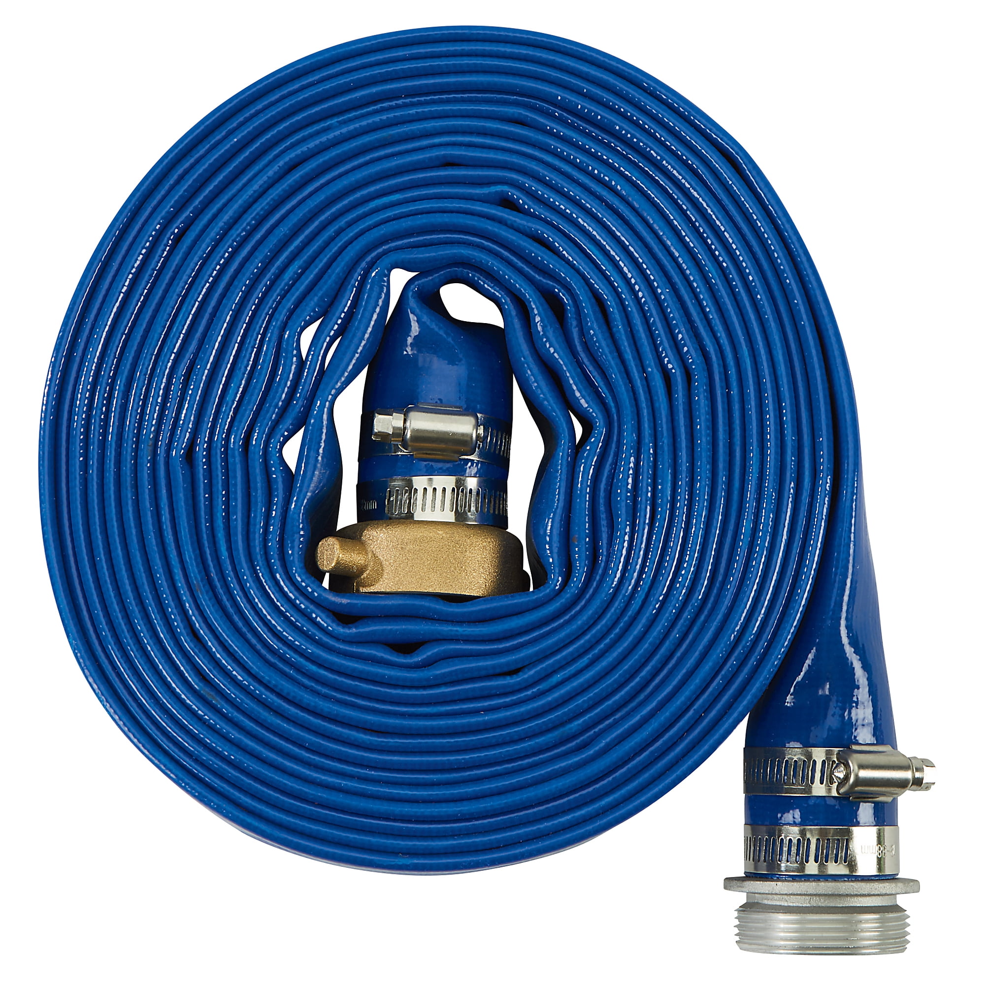 NorthStar Discharge Water Pump Hose, 1-1/2in. x 25ft., 80 PSI, PVC, Lay Flat